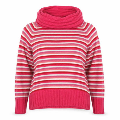 Marks & Spencer Womens Pink Striped  Pullover Jumper Size 16