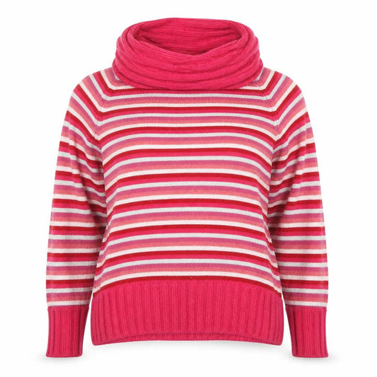 Marks & Spencer Womens Pink Striped  Pullover Jumper Size 16