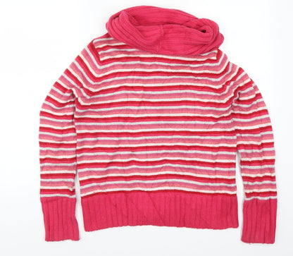 Marks & Spencer Womens Pink Striped  Pullover Jumper Size 16