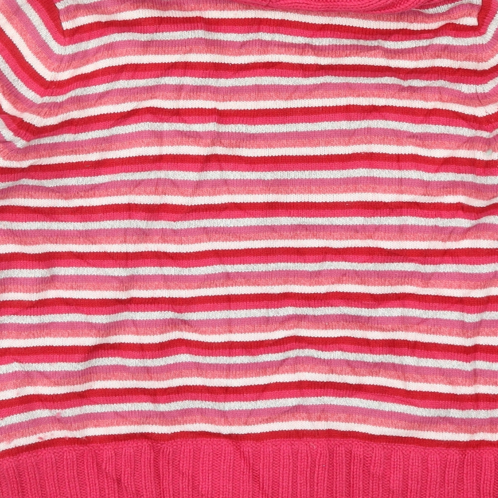 Marks & Spencer Womens Pink Striped  Pullover Jumper Size 16