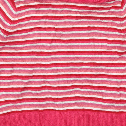 Marks & Spencer Womens Pink Striped  Pullover Jumper Size 16
