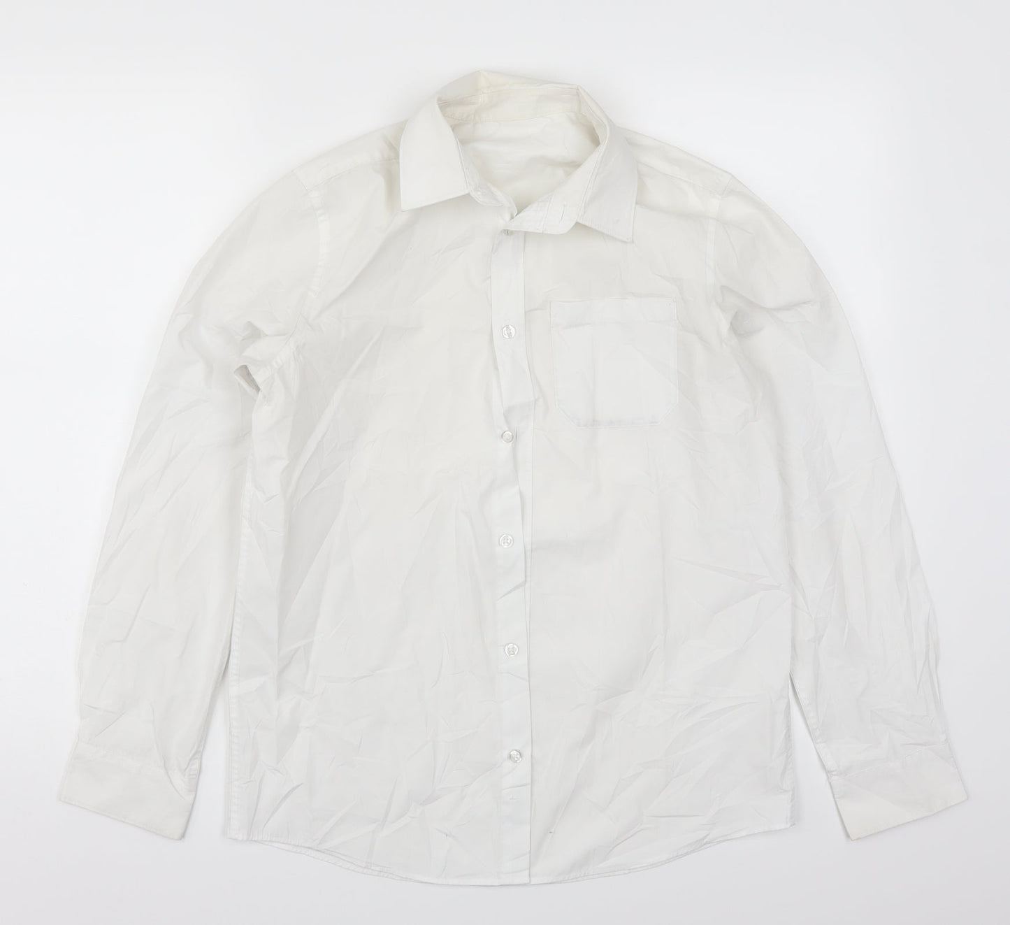 F&F Boys White   Basic Button-Up Size 13-14 Years