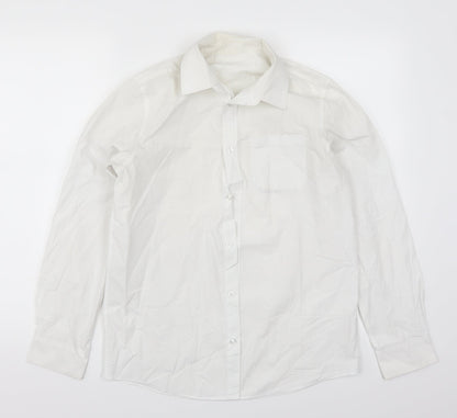 F&F Boys White   Basic Button-Up Size 13-14 Years