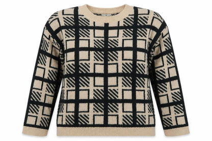 Tu Womens Green Check  Pullover Jumper Size 14