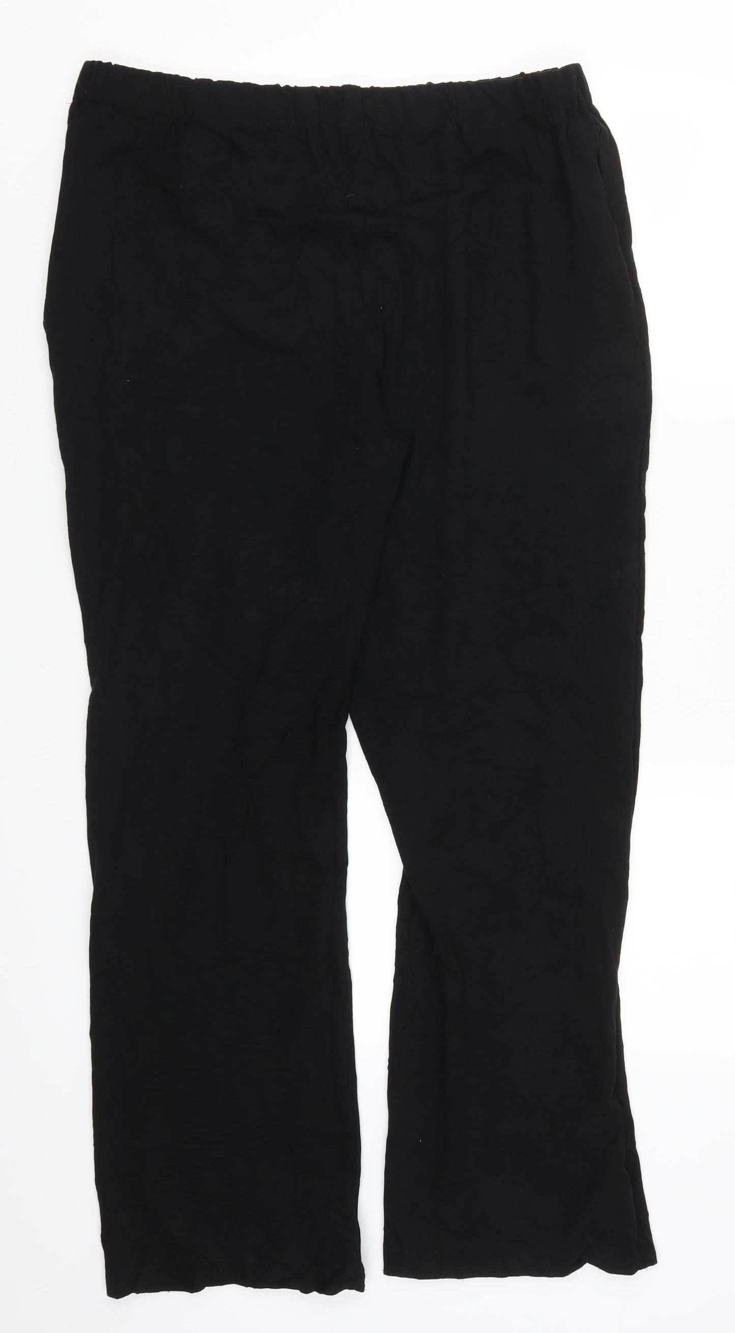 Womens UK Size 35 in Preworn Regular Fit  Black Trousers