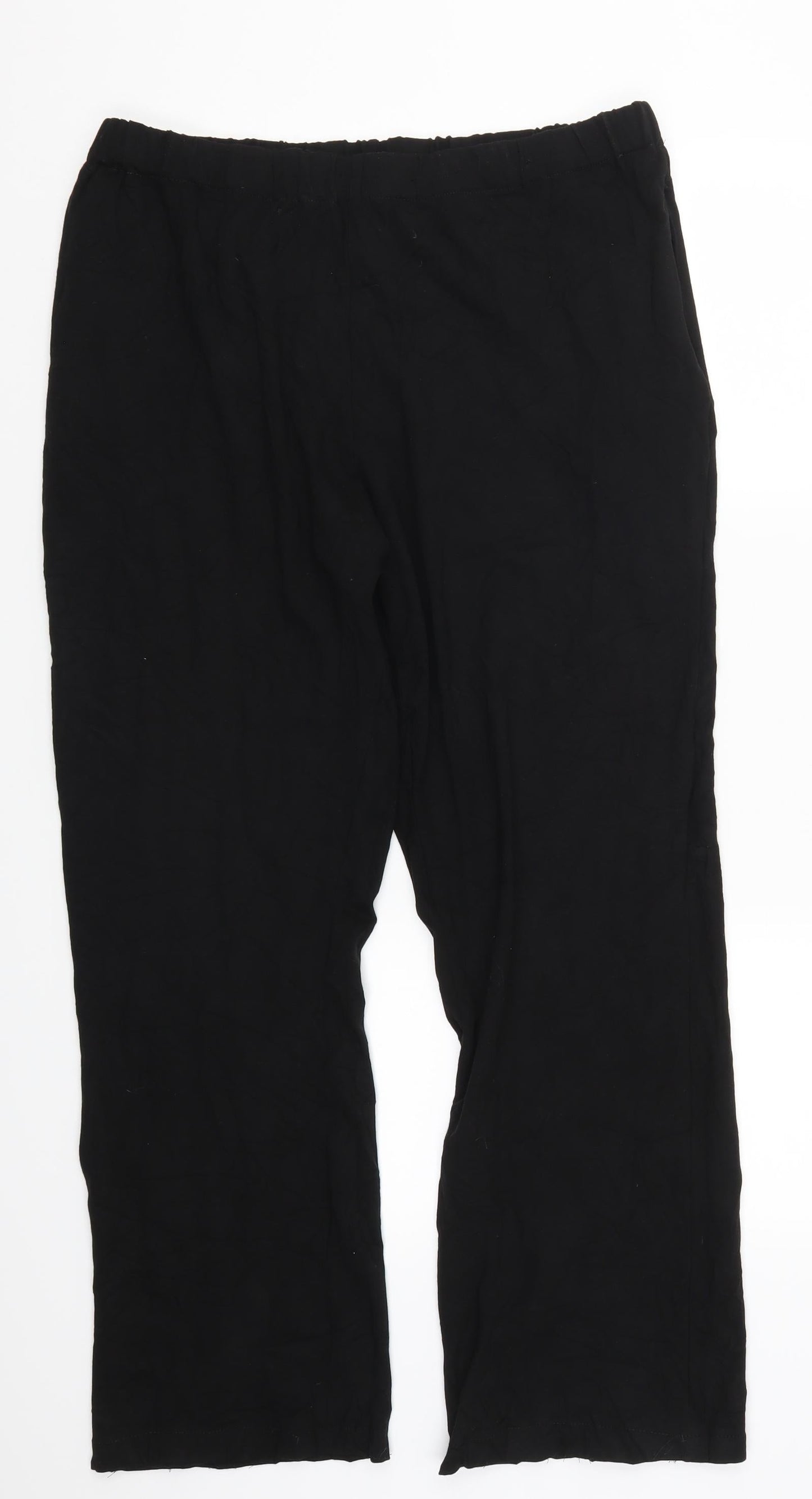 Womens UK Size 35 in Preworn Regular Fit  Black Trousers