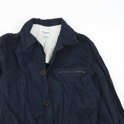 Mens UK Size S Pull & Bear Blue Jacket