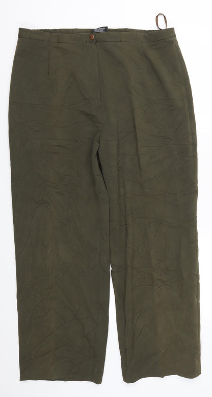 Womens UK Size 20 Paul Seperates Regular Fit  Green Trousers