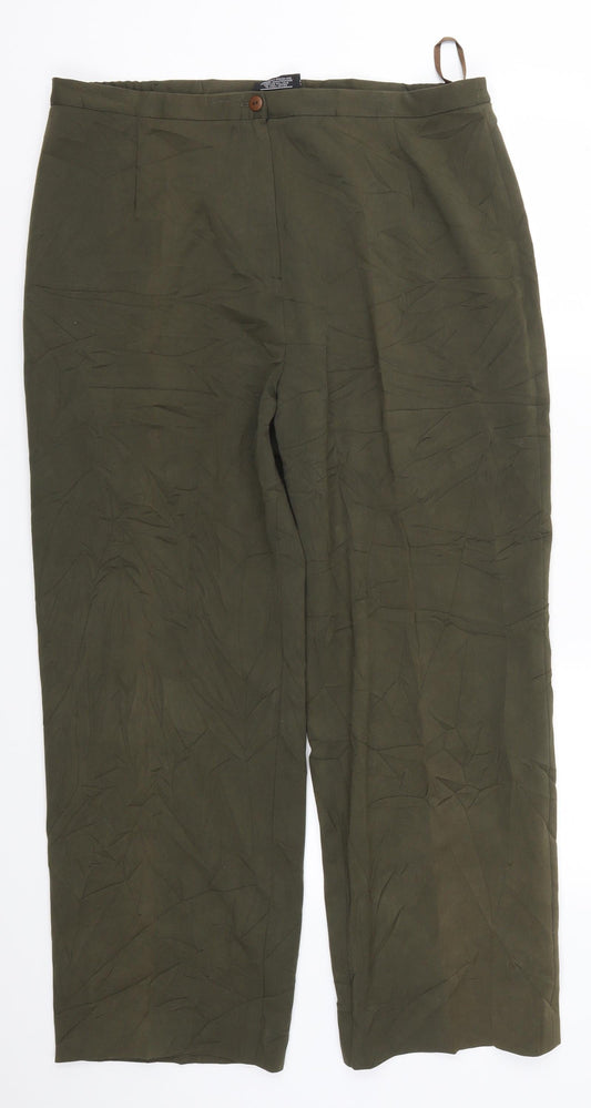 Womens UK Size 20 Paul Seperates Regular Fit  Green Trousers