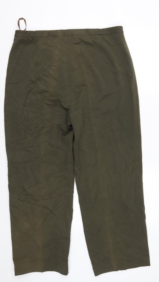 Womens UK Size 20 Paul Seperates Regular Fit  Green Trousers