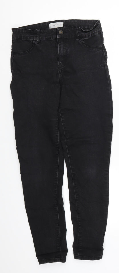 Mango Womens Black  Denim Skinny Jeans Size 8 L27 in