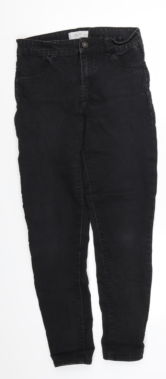 Mango Womens Black  Denim Skinny Jeans Size 8 L27 in