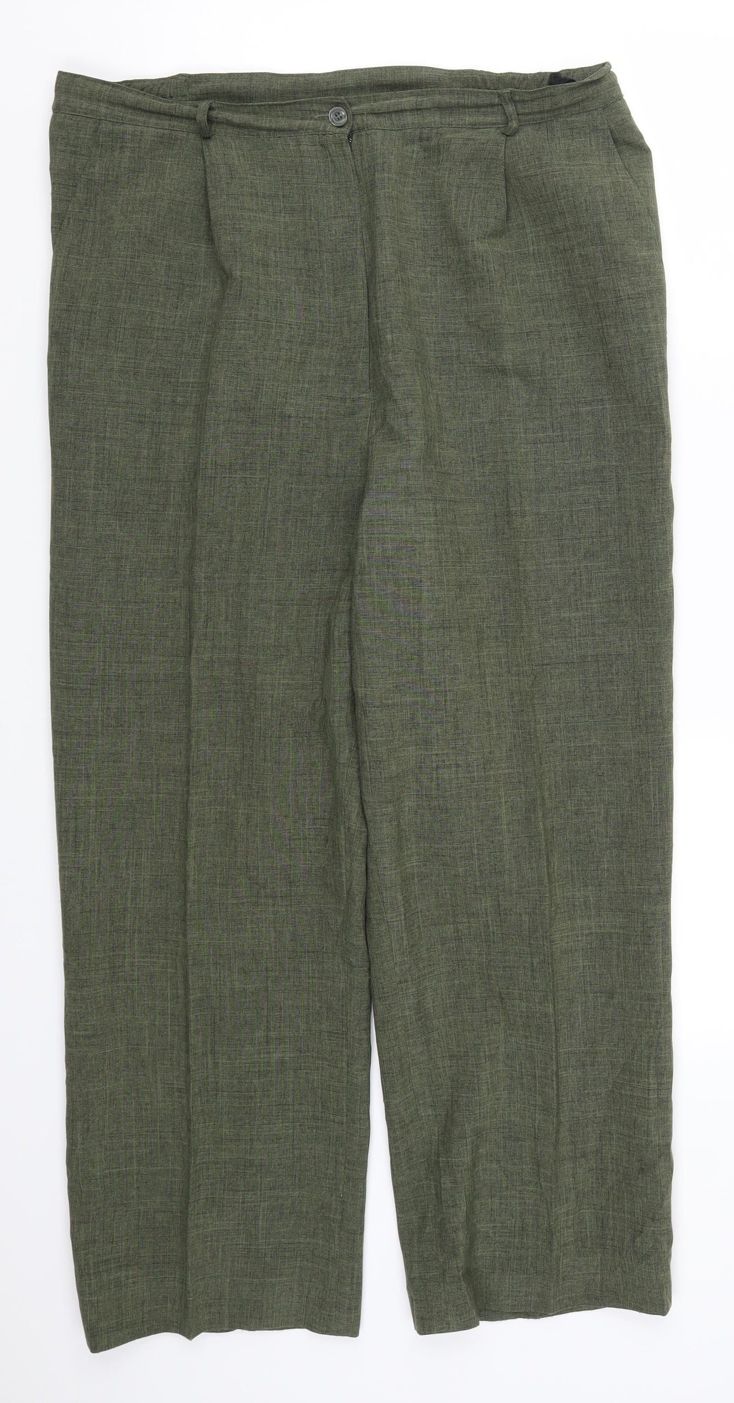 Womens UK Size 18 Essentials Regular Fit  Green Trousers