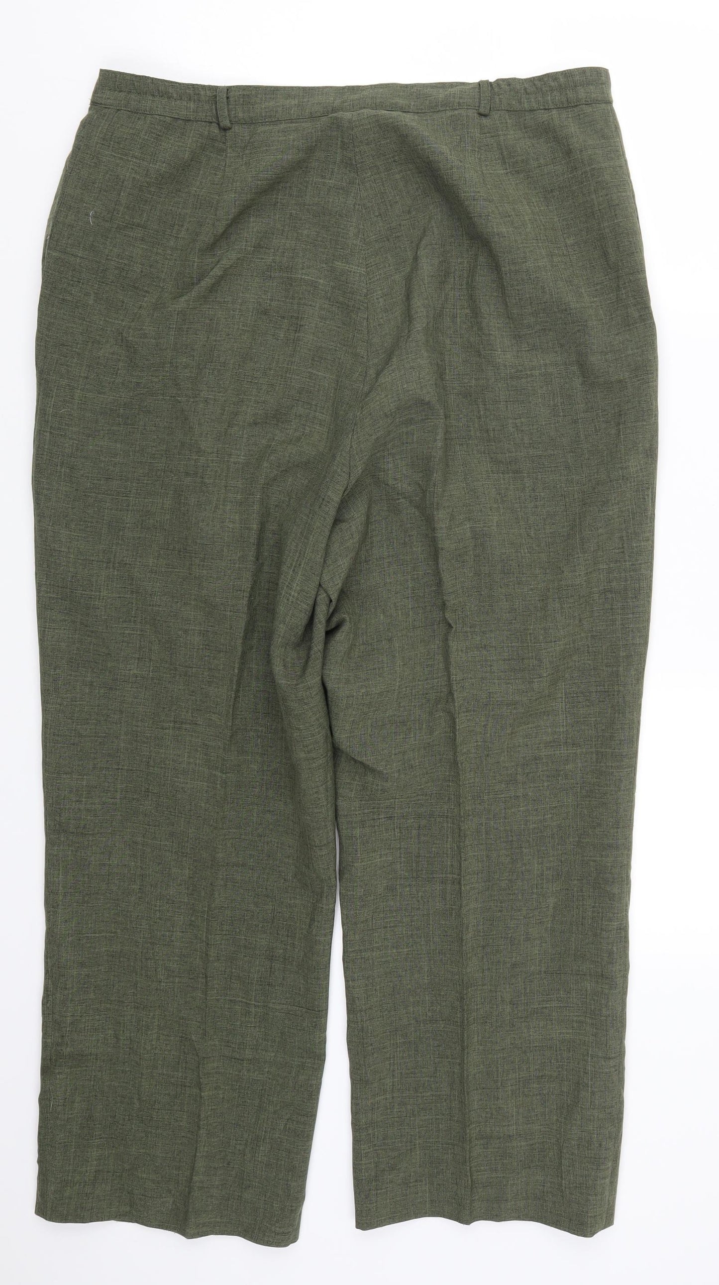 Womens UK Size 18 Essentials Regular Fit  Green Trousers