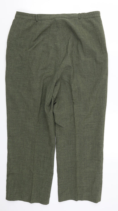 Womens UK Size 18 Essentials Regular Fit  Green Trousers