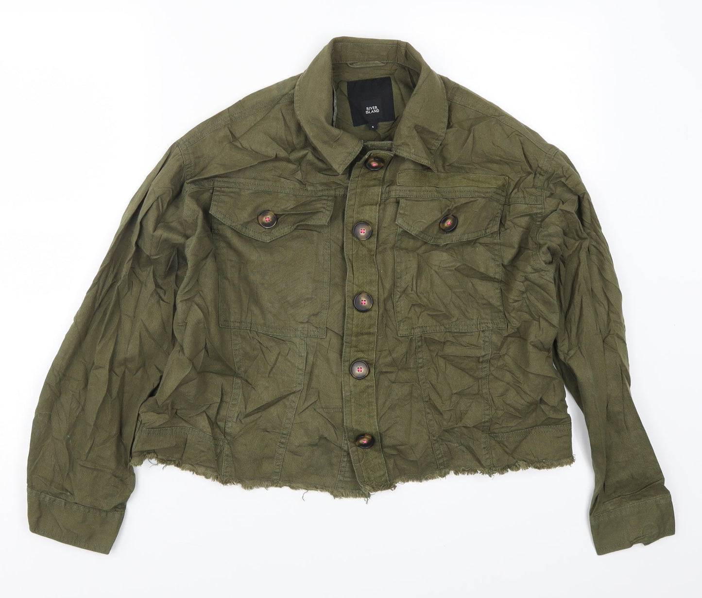 Womens UK Size S River Island Green Jacket