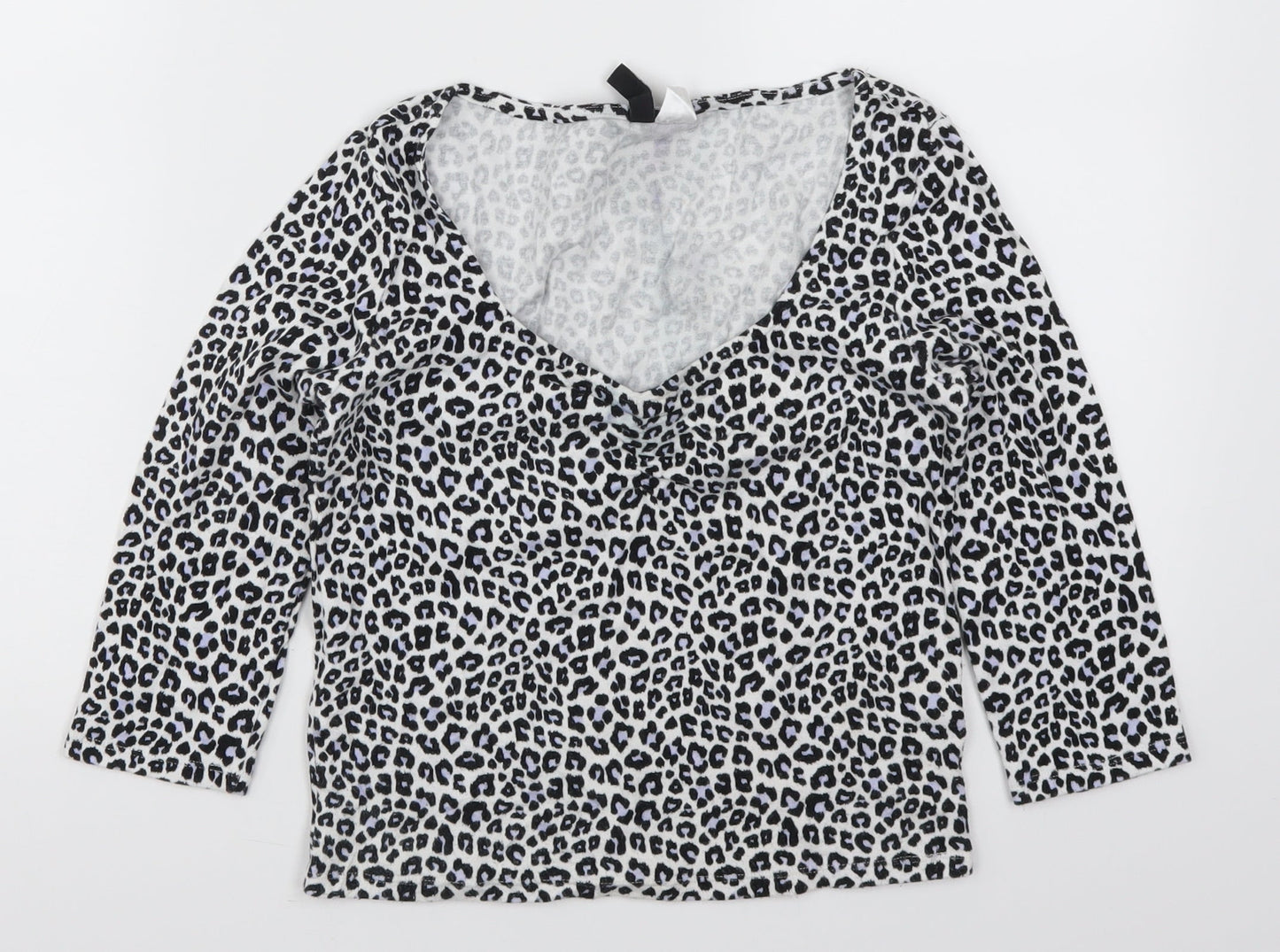Womens UK Size M H&M Blue Basic T-Shirt
