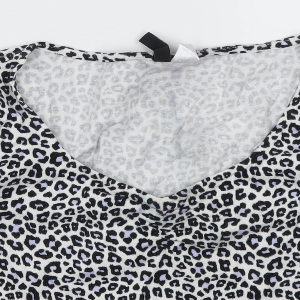 Womens UK Size M H&M Blue Basic T-Shirt