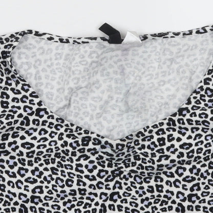 Womens UK Size M H&M Blue Basic T-Shirt