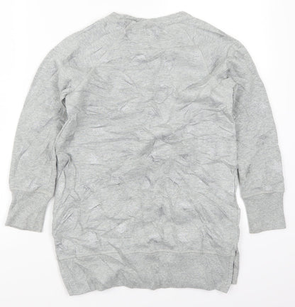 NEXT Girls Grey   Pullover Sweatshirt Size 9 Years  - Stars
