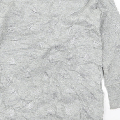 NEXT Girls Grey   Pullover Sweatshirt Size 9 Years  - Stars