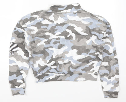 New Look Girls Blue Camouflage  Pullover Sweatshirt Size 12-13 Years  - California