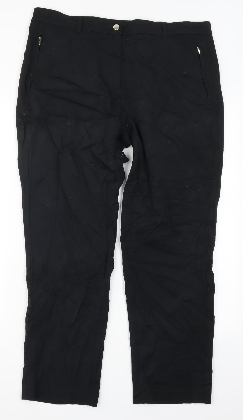 Womens UK Size 14 Marks and Spencer Regular Fit  Black Trousers