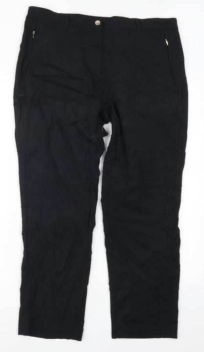 Womens UK Size 14 Marks and Spencer Regular Fit  Black Trousers