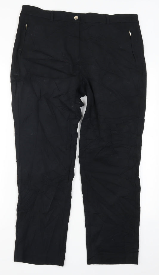 Womens UK Size 14 Marks and Spencer Regular Fit  Black Trousers