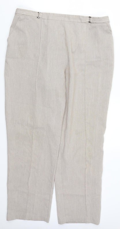Marks and Spencer Womens Beige   Trousers  Size 18 L28 in