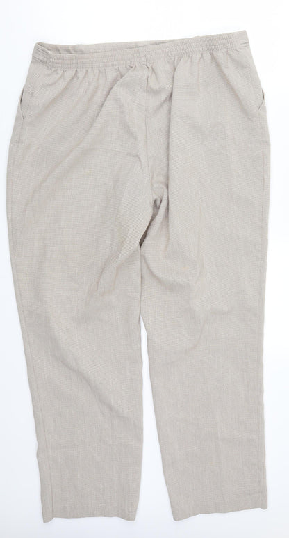 Marks and Spencer Womens Beige   Trousers  Size 18 L28 in