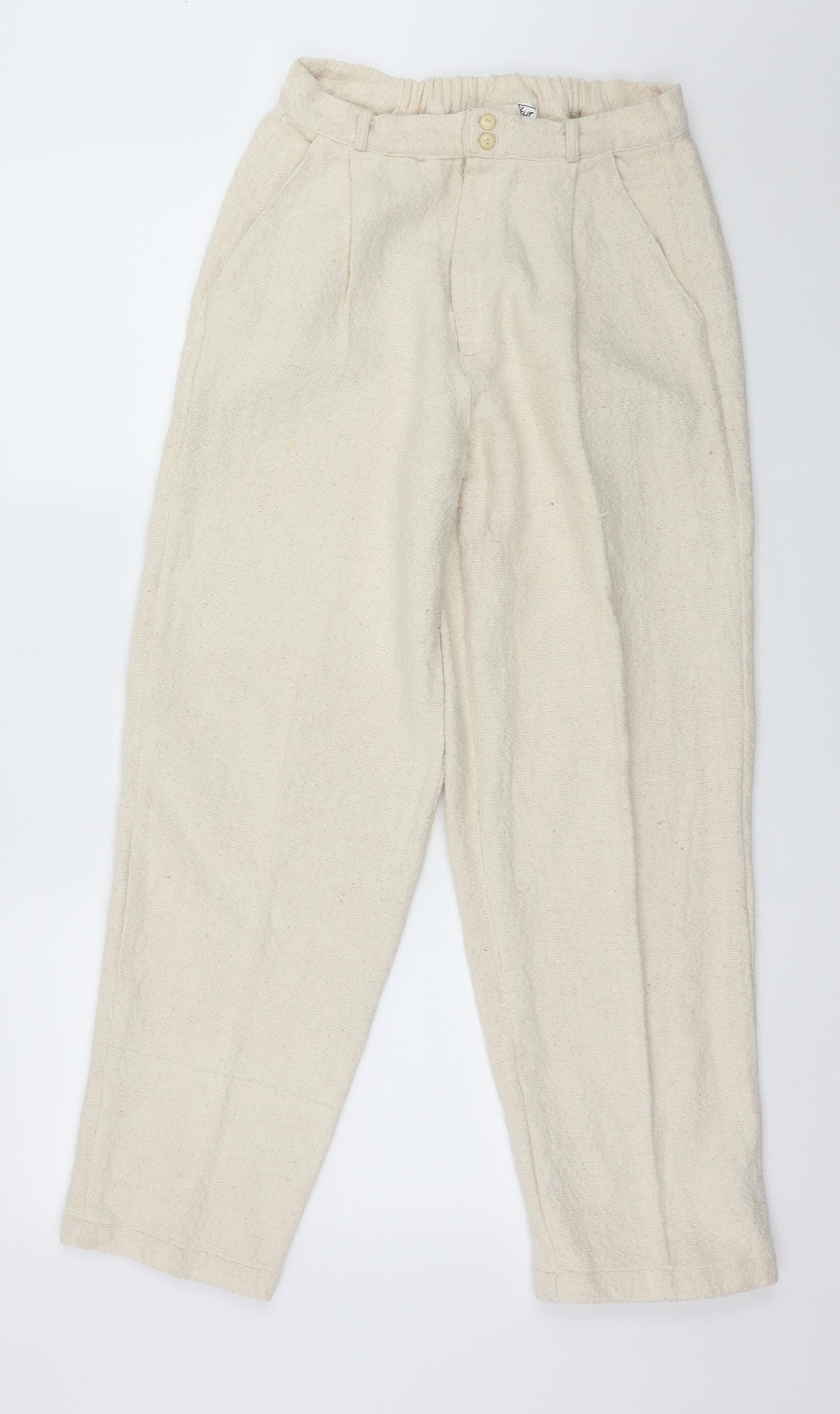 Mundo Natur Womens Ivory   Trousers  Size 28 in L28 in