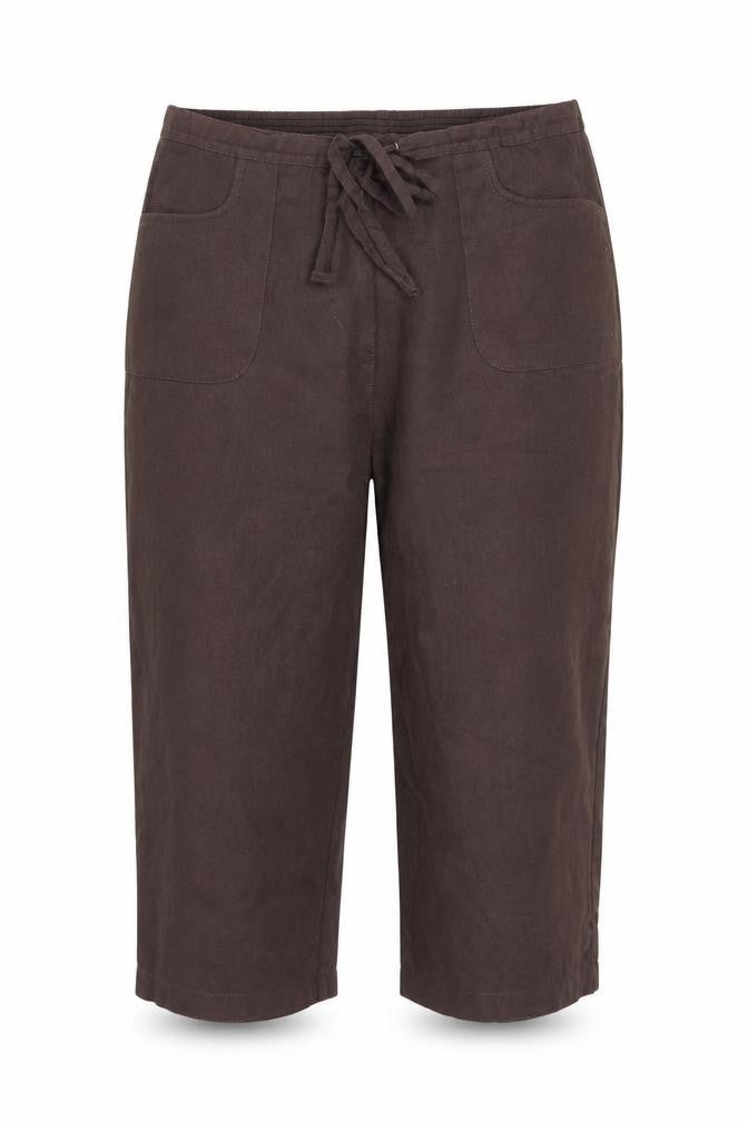 Womens UK Size 36 in Classics Regular Fit Cropped Brown Trousers