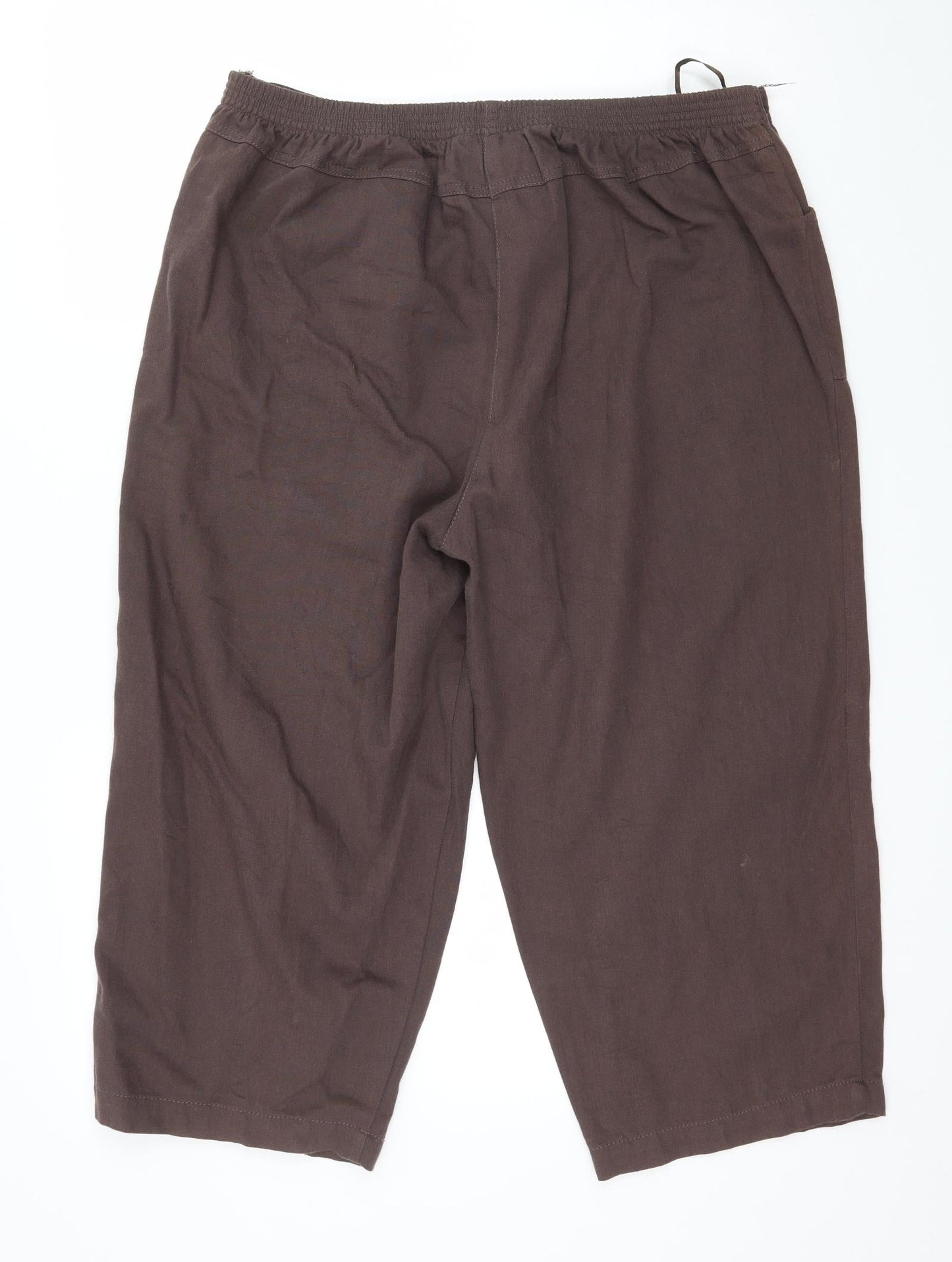 Womens UK Size 36 in Classics Regular Fit Cropped Brown Trousers