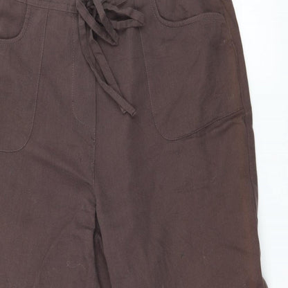 Womens UK Size 36 in Classics Regular Fit Cropped Brown Trousers