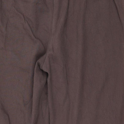 Womens UK Size 36 in Classics Regular Fit Cropped Brown Trousers