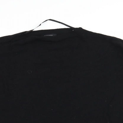 Close-up detail of Atmosphere women’s black knit jumper, size UK 8
