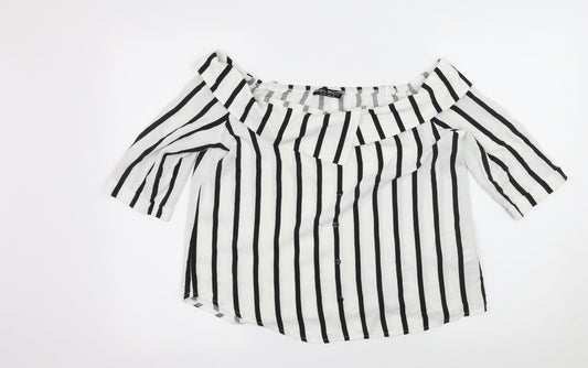 Womens UK Size 14 Select White Basic Blouse