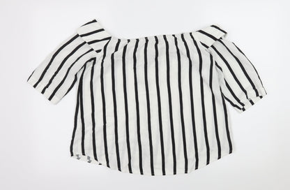Womens UK Size 14 Select White Basic Blouse