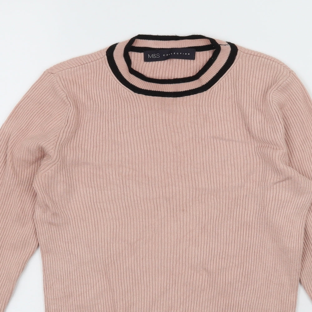 Marks & Spencer Womens Pink  Knit Pullover Jumper Size 8