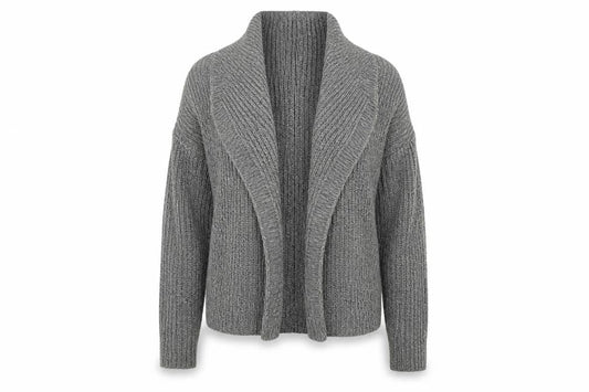 E-vie Womens Grey  Knit Cardigan Jumper Size 14