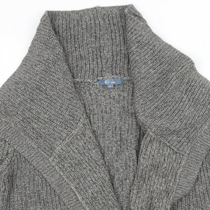E-vie Womens Grey  Knit Cardigan Jumper Size 14