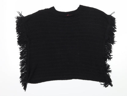 Young Dimension Girls Black  Knit Pullover Jumper Size 11-12 Years