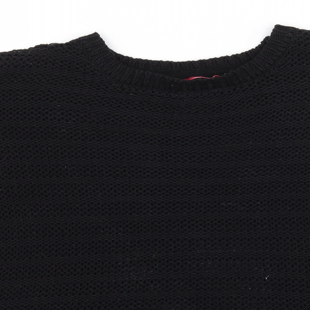 Young Dimension Girls Black  Knit Pullover Jumper Size 11-12 Years