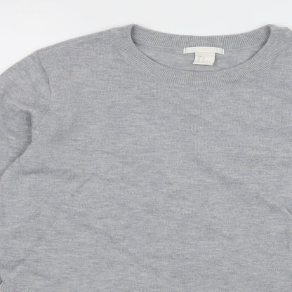 H&M Womens Grey  Knit Pullover Jumper Size M