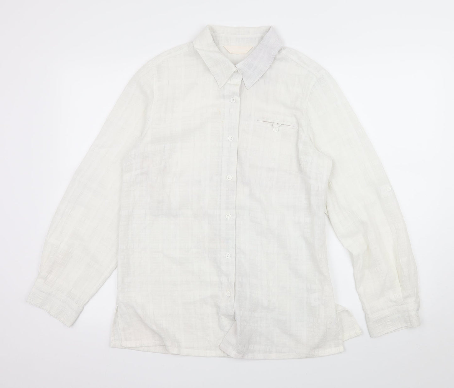 For Women Womens White   Basic Button-Up Size 12