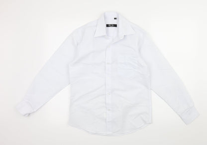 Additional front view of KCL London girls’ white basic button-up, size 11-12, years