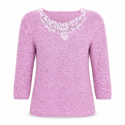 Bonmarché Womens Purple Knit Pullover Jumper Size S