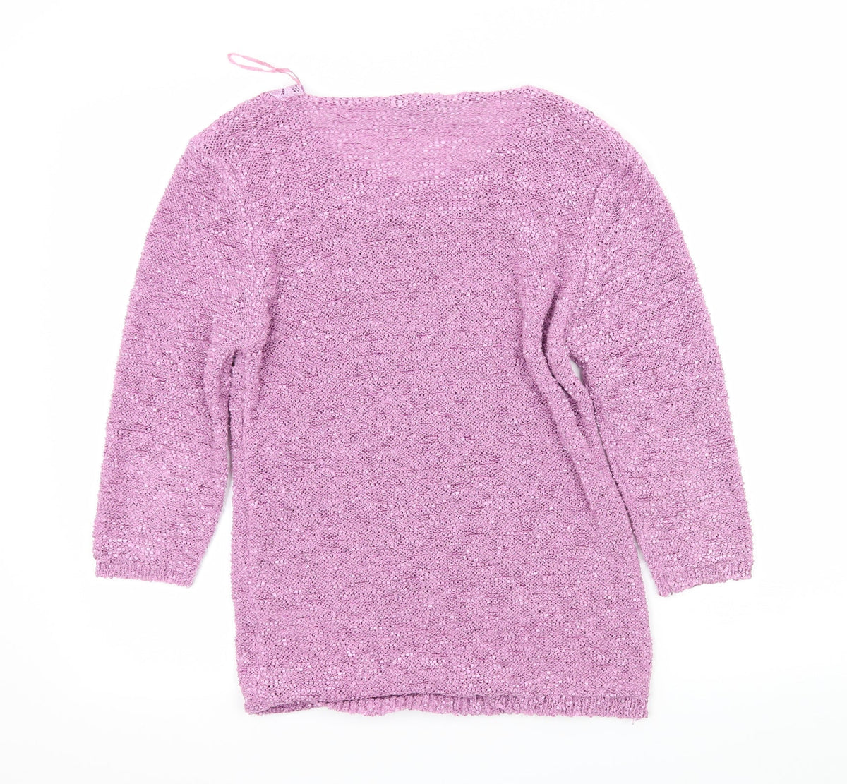 Bonmarché Womens Purple Knit Pullover Jumper Size S
