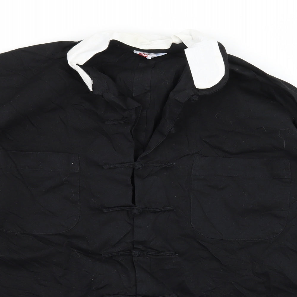 Rose Mens Black    Button-Up Size M